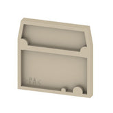 Weidmuller End plate, direct mounting, beige, 2.5mm